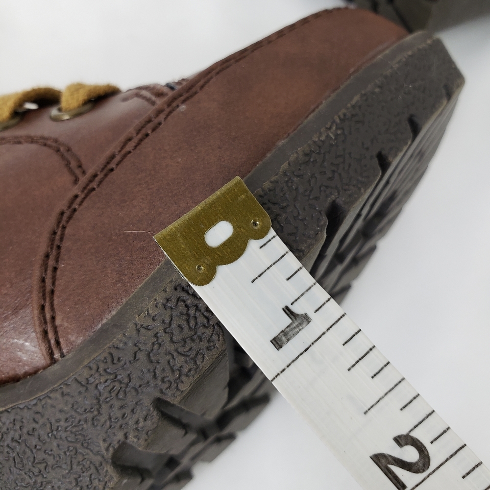 BONGO Lace Up Brown Wedge Booties - Picture 11 of 13